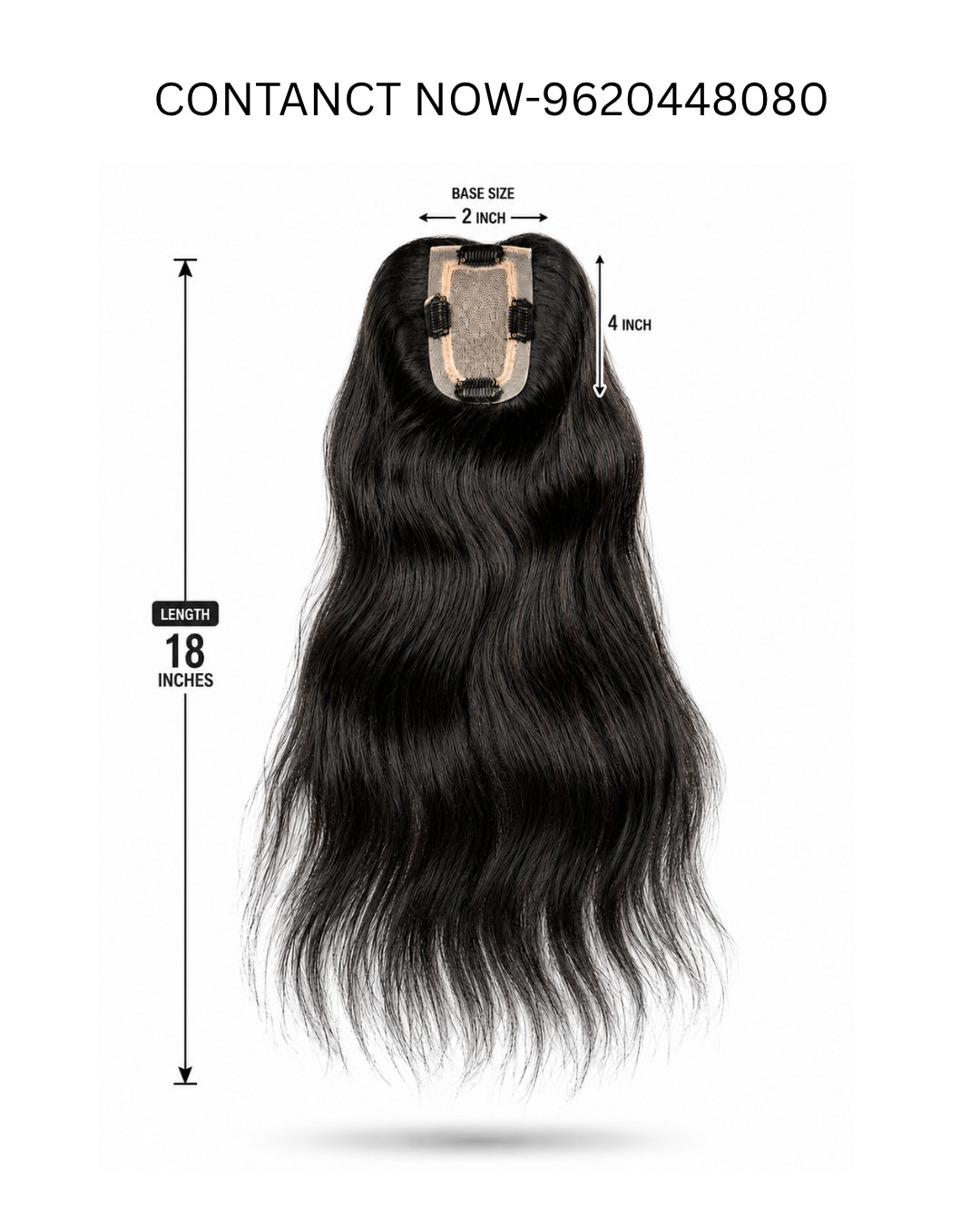 Mirage Scalp Topper for Women 2x4 (18 inches) – Hair Topper for Thinning Hair